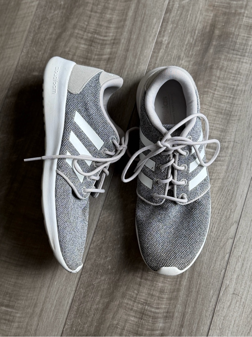 adidas Gray and White Athletic Sneakers